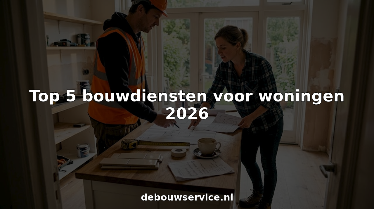 Het bouwteam buigt zich samen over de plannen voor de verbouwing van het huis.