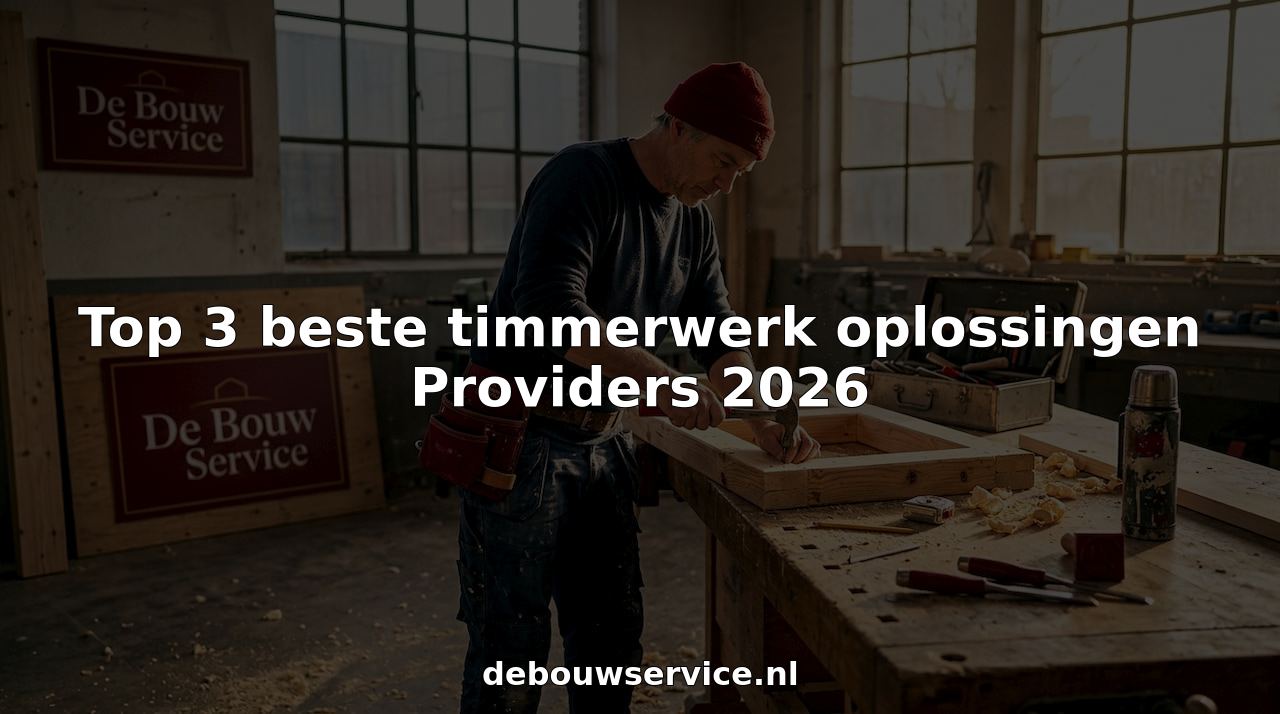 In een lichte werkplaats is een timmerman bezig met het maken van een houten kozijn.
