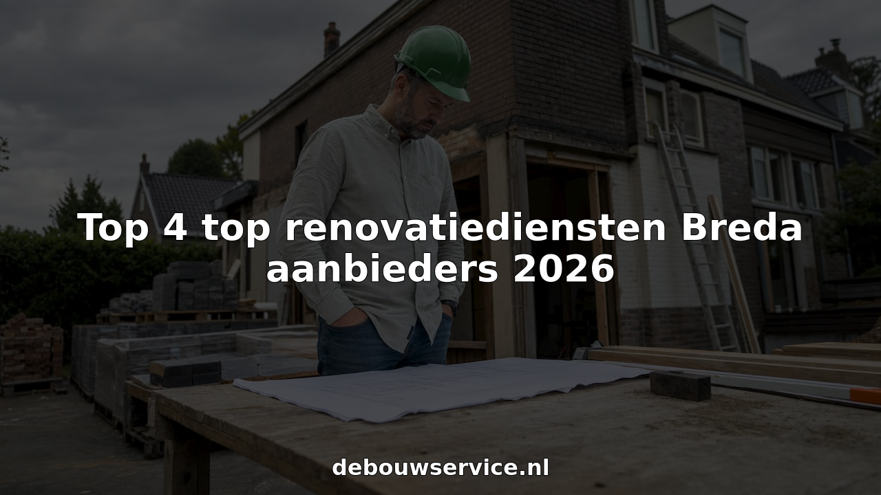 Een aannemer bekijkt de renovatieplannen op het dak van een pand in Breda.