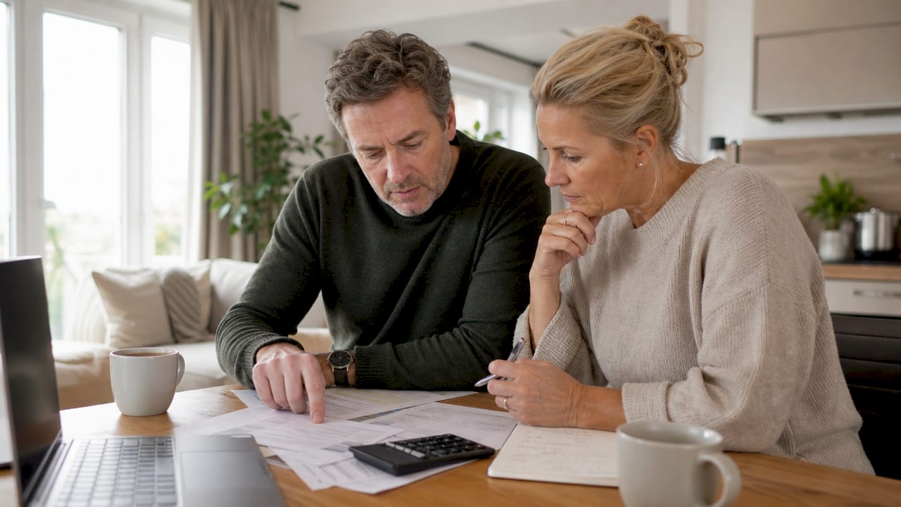 Stel overlegt samen over de financiering van een woningrenovatie