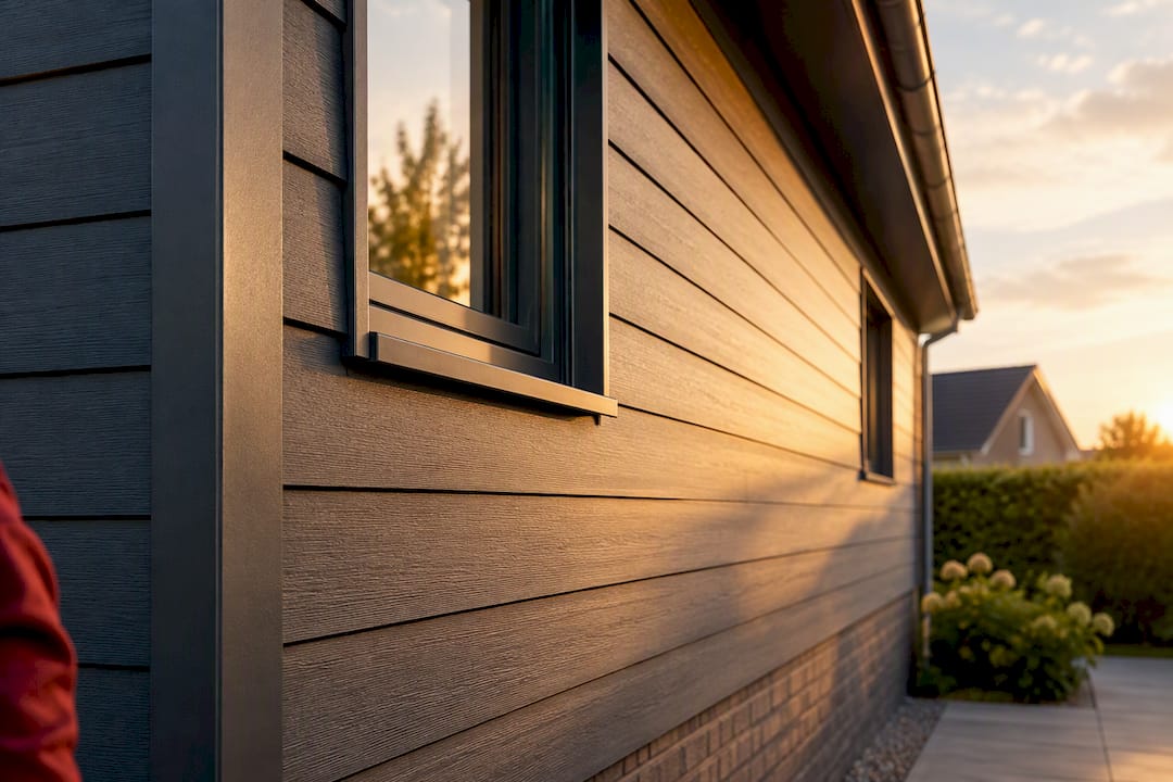 Keralit gevelbekleding bij gerenoveerd huis