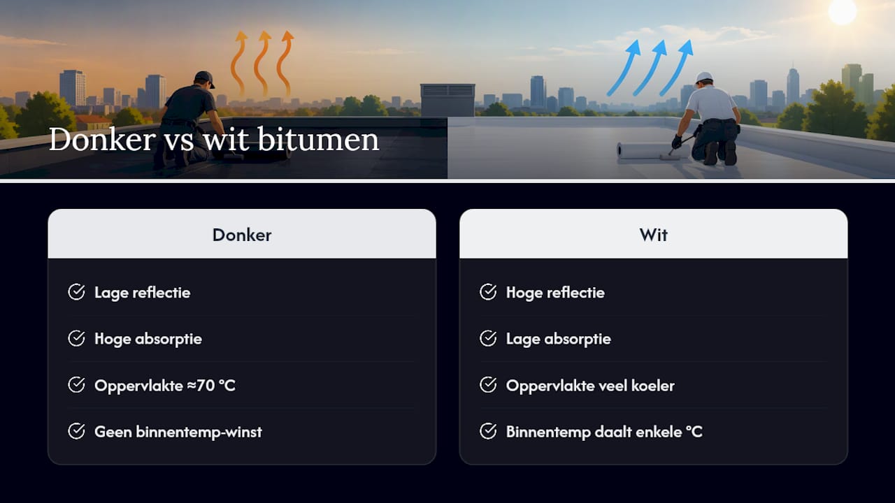 Vergelijking tussen witte en donkere bitumen