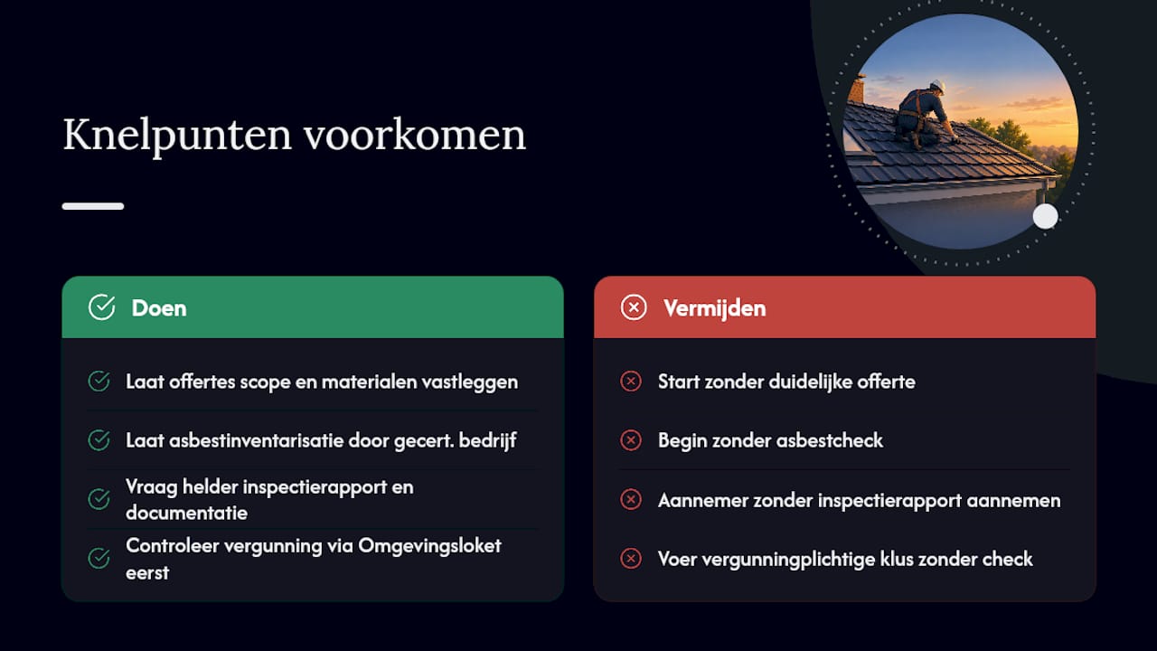 Veelvoorkomende knelpunten bij dakherstel en hoe u die vermijdt — overview diagram
