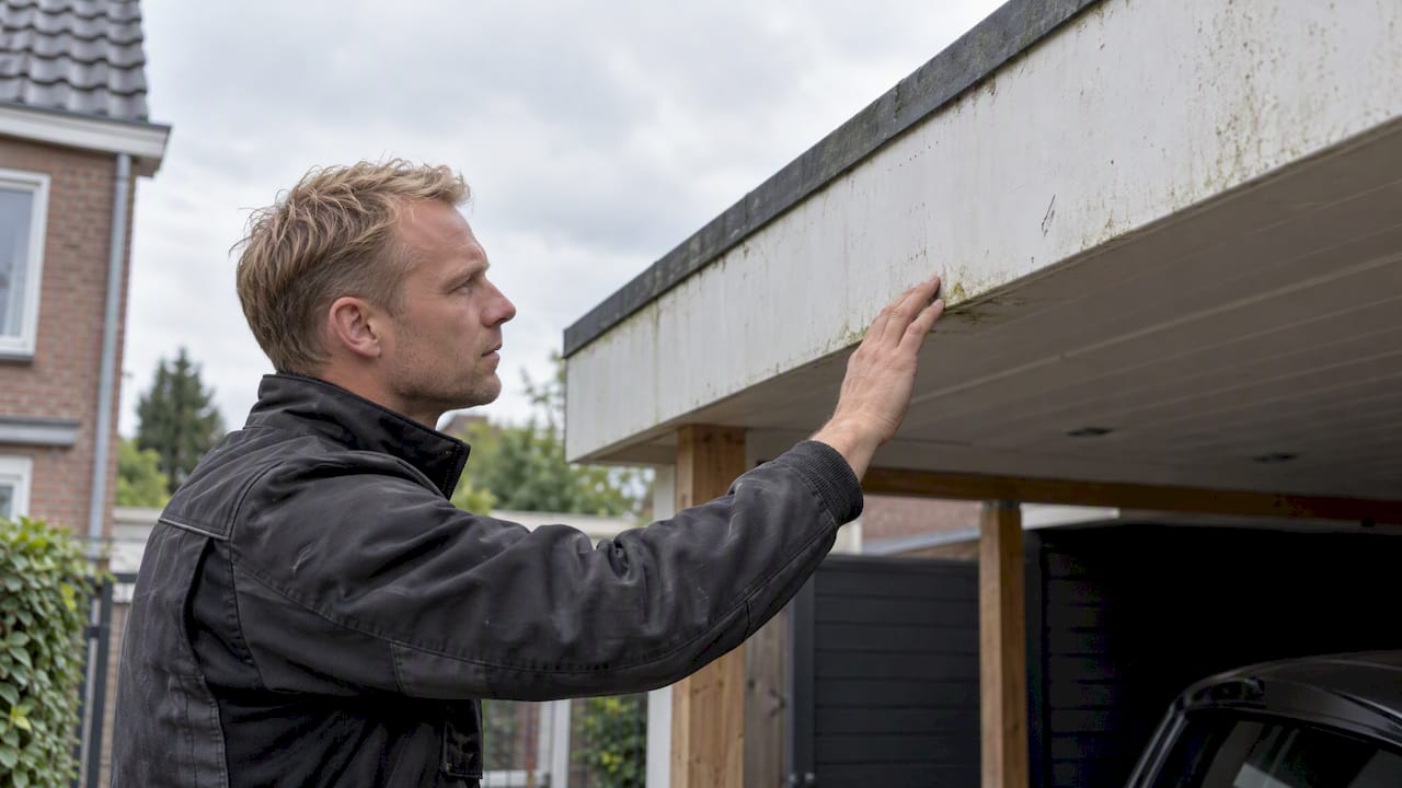 Technicus controleert Trespa-boeideel op algengroei